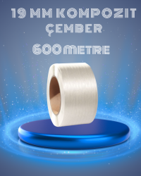 19 mm Beyaz Kompozit Lifli Çember 600 Metre