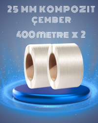25 mm Beyaz Kompozit Lifli Çember 2 x 400 Metre