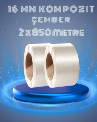 16 mm 2'li Beyaz Kompozit Lifli Çember 2 x 850 Metre