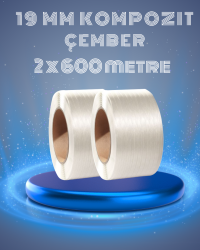 19 mm 2'li Kompozit Lifli Çember 2 x 600 Metre