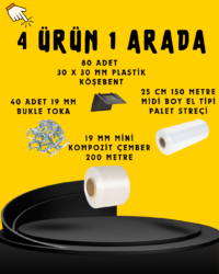 Ekonomik Paletleme & Bağlama Seti 19 mm Kompozit Lifli Çember 200 Metre