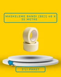 Kağıt Maskeleme Bandı (48 mm x 35 Metre) 2'li Paket